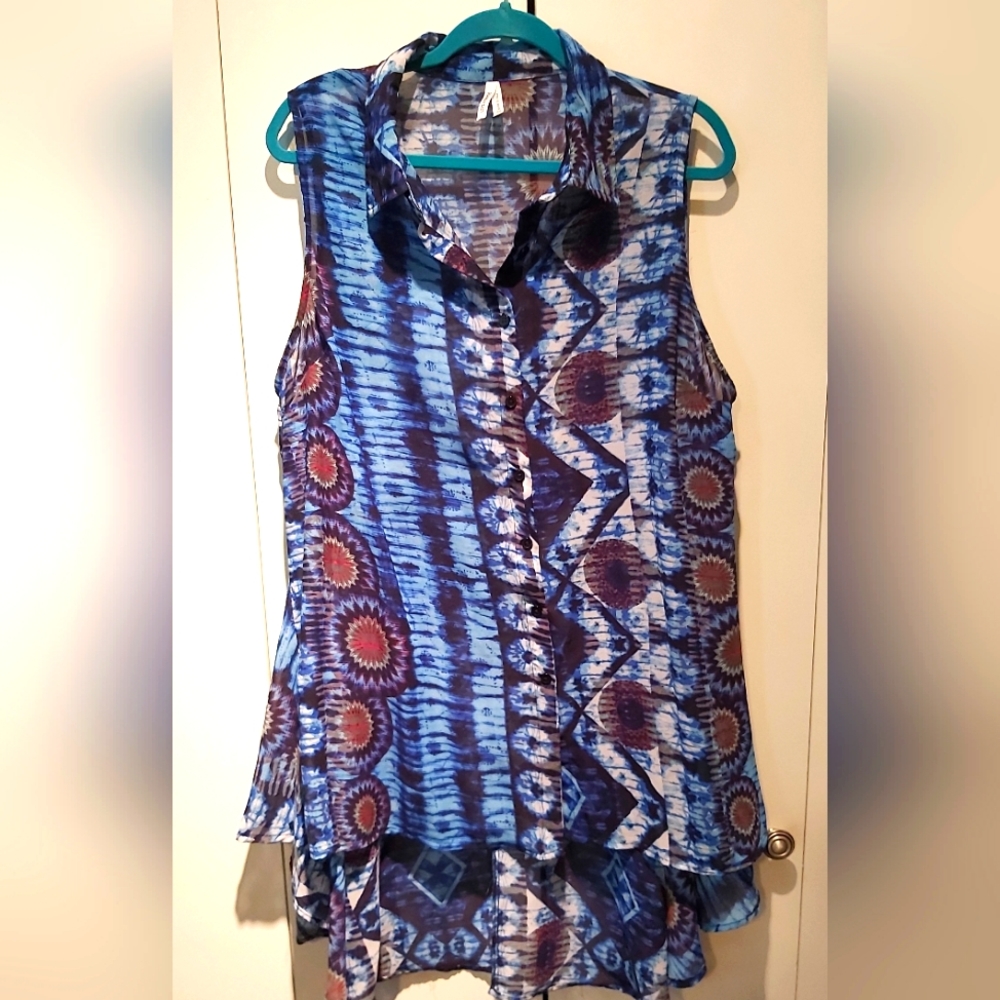 Live 4 truth Sleeveless high low tunic dress 2X
